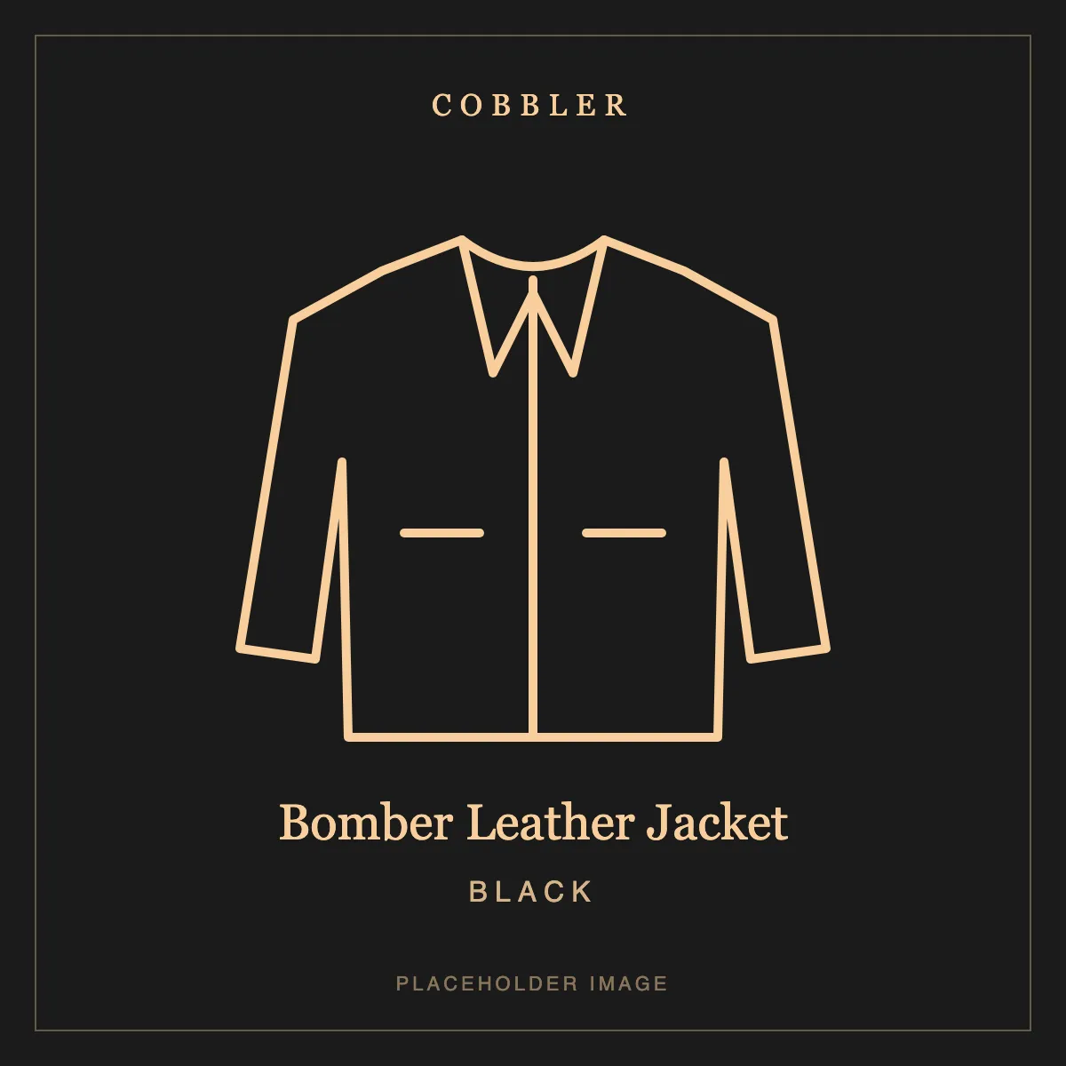 Bomber Leather Jacket in Black leather (placeholder image)