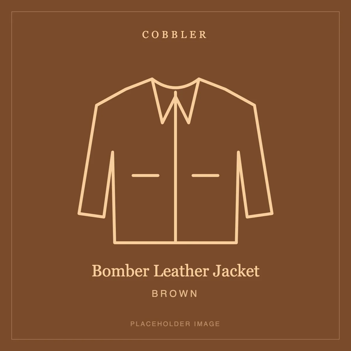 Bomber Leather Jacket in Brown leather (placeholder image)