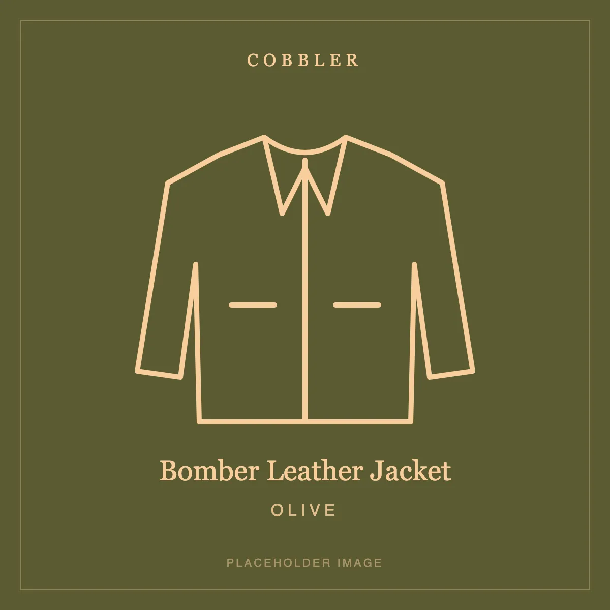 Bomber Leather Jacket in Olive leather (placeholder image)