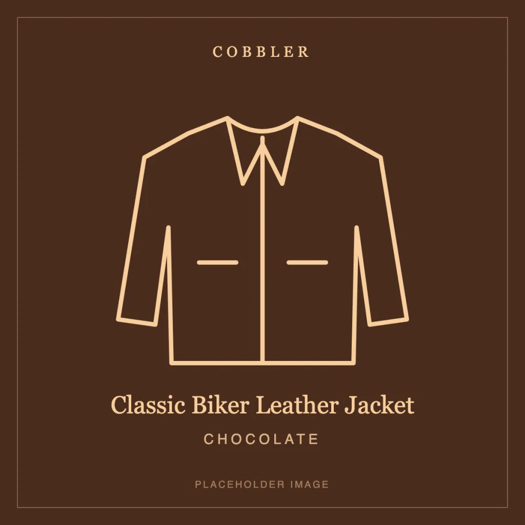 Classic Biker Leather Jacket in Chocolate leather (placeholder image)