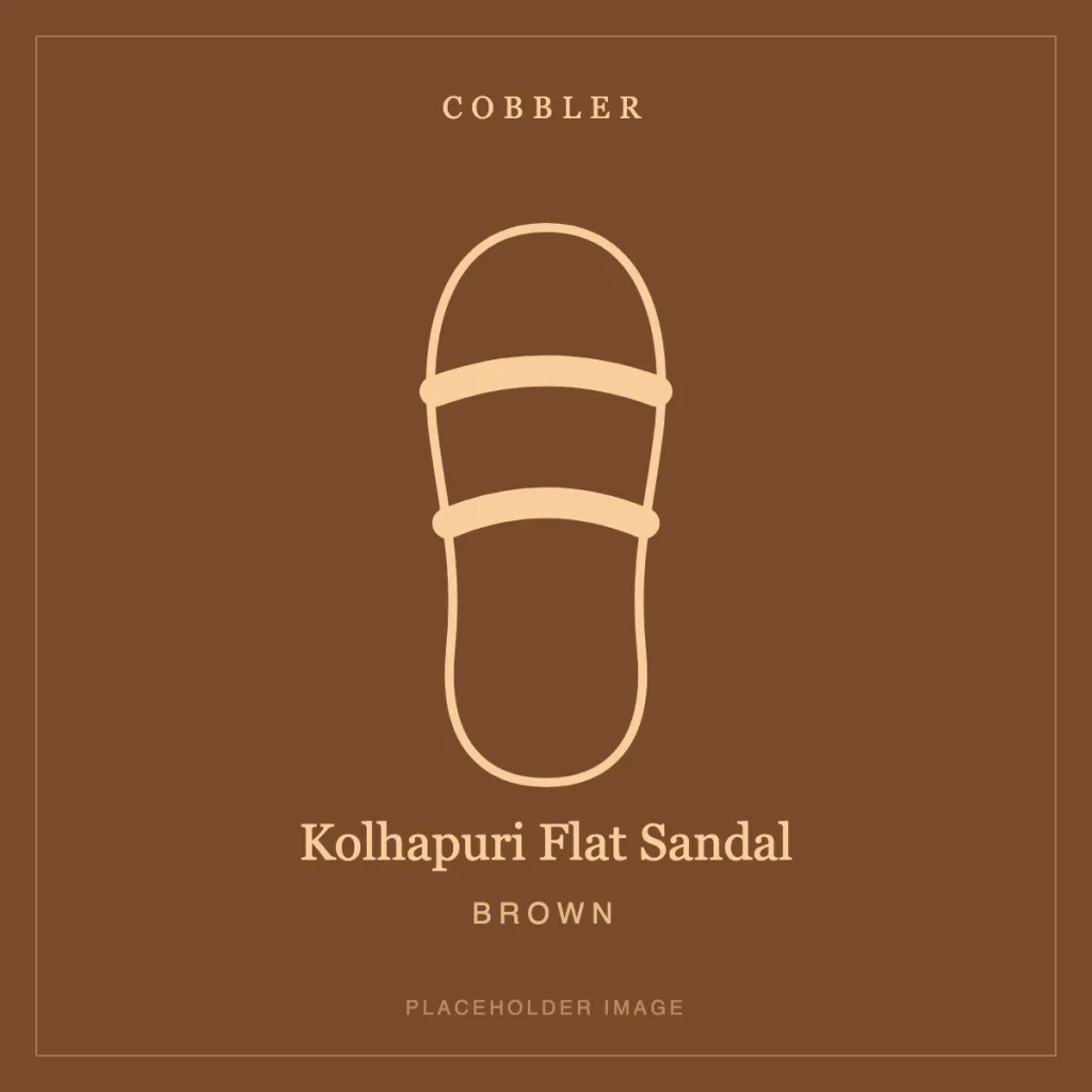 Kolhapuri Flat Sandal in Brown leather (placeholder image)
