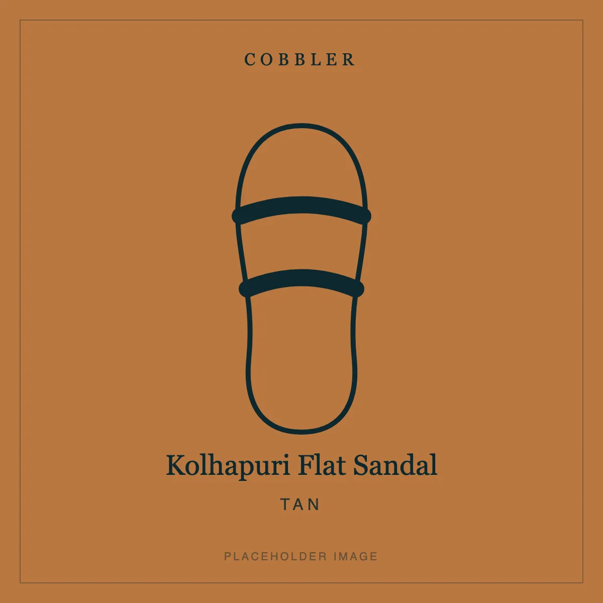 Kolhapuri Flat Sandal in Tan leather (placeholder image)