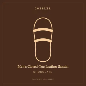 Men's Closed-Toe Leather Sandal, চকলেট চামড়া (প্লেসহোল্ডার ছবি)