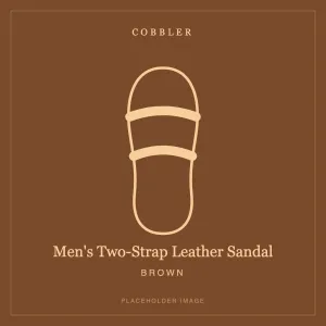 Men's Two-Strap Leather Sandal, বাদামি চামড়া (প্লেসহোল্ডার ছবি)