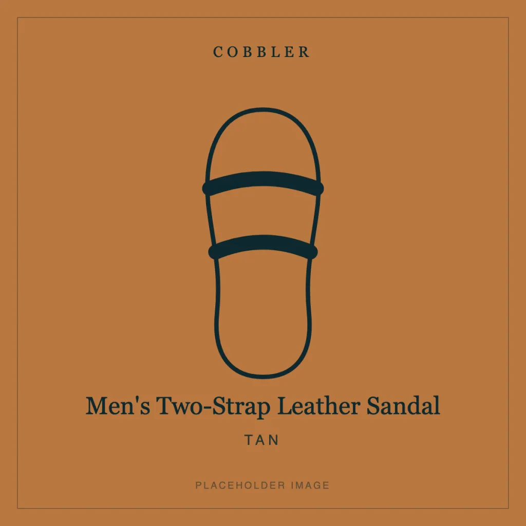 Men's Two-Strap Leather Sandal in Tan leather (placeholder image)