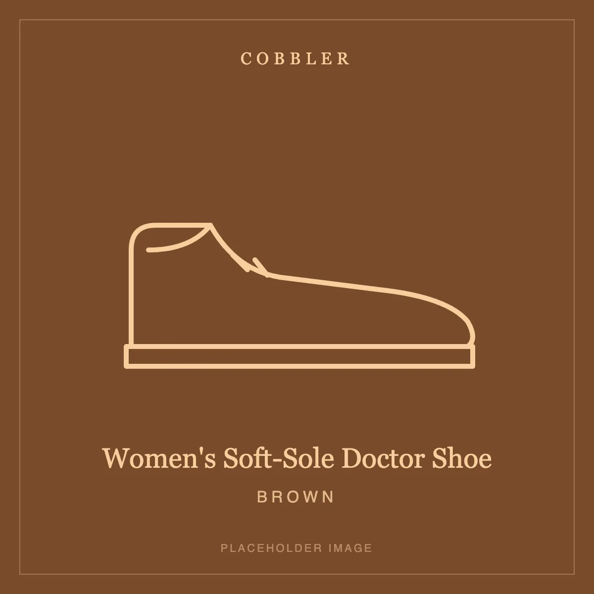 Women's Soft-Sole Doctor Shoe in Brown leather (placeholder image)
